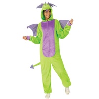 ONLINE ONLY: Green Dragon Furry Onesie Adult Costume