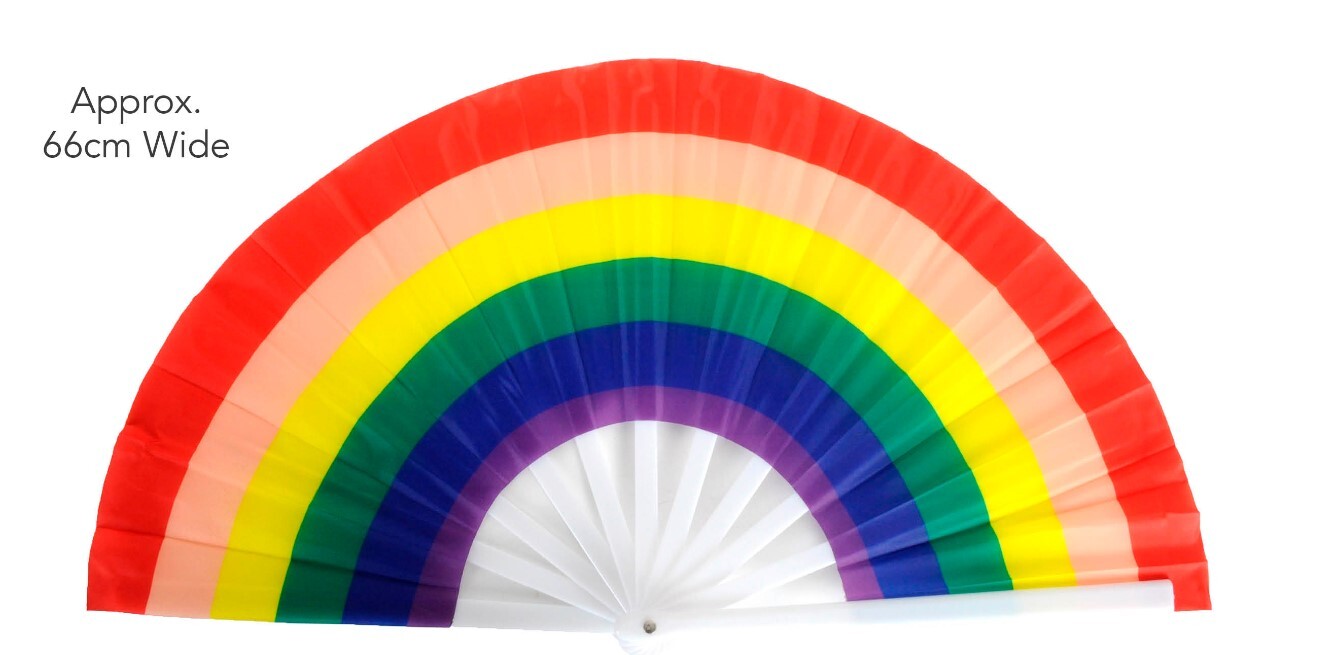 Jumbo Rainbow Fan - 66cm