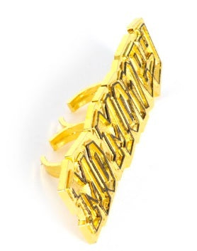 Gold Gangsta Mo Money Knuckle Ring
