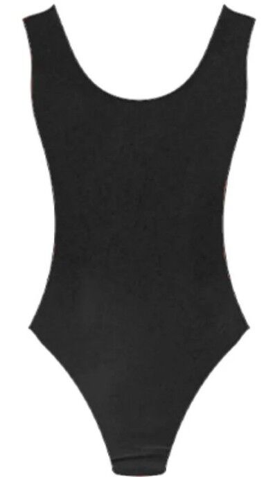 Black 80s Adult Leotard