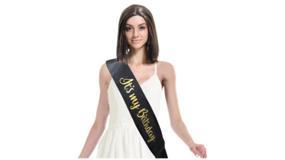 Birthday Sash - Black & Gold
