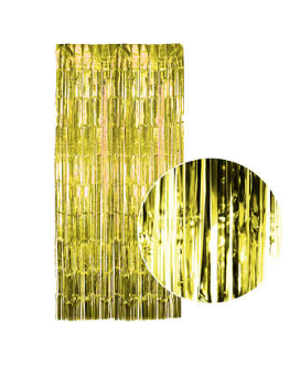 Metallic Shimmer Curtain - Gold