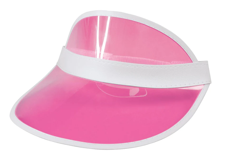 Retro Tennis Visor - Pink