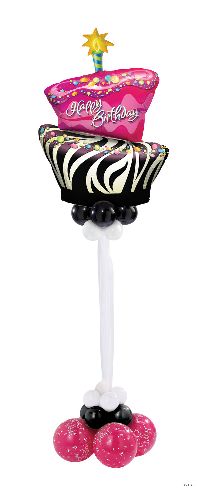 Birthday Zebra Cake Giant Bouquet