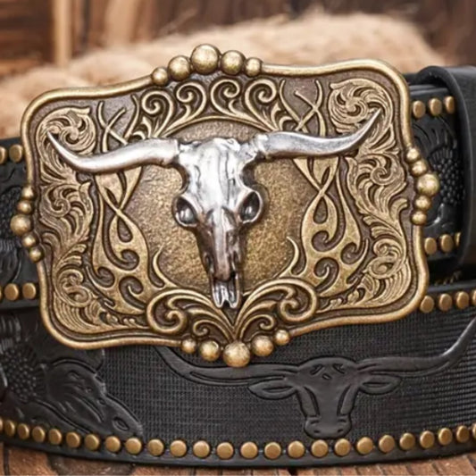 Western Cowboy Belt - Black