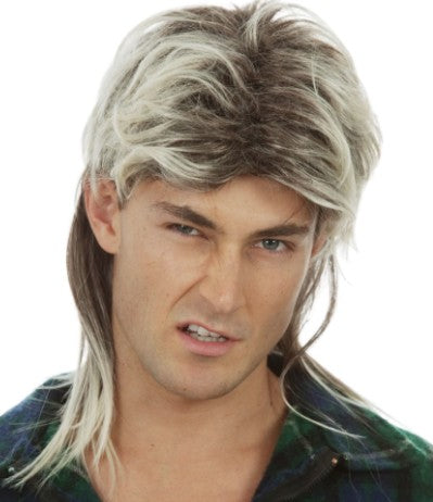 80s Redneck Dirty Blonde Mullet Wig