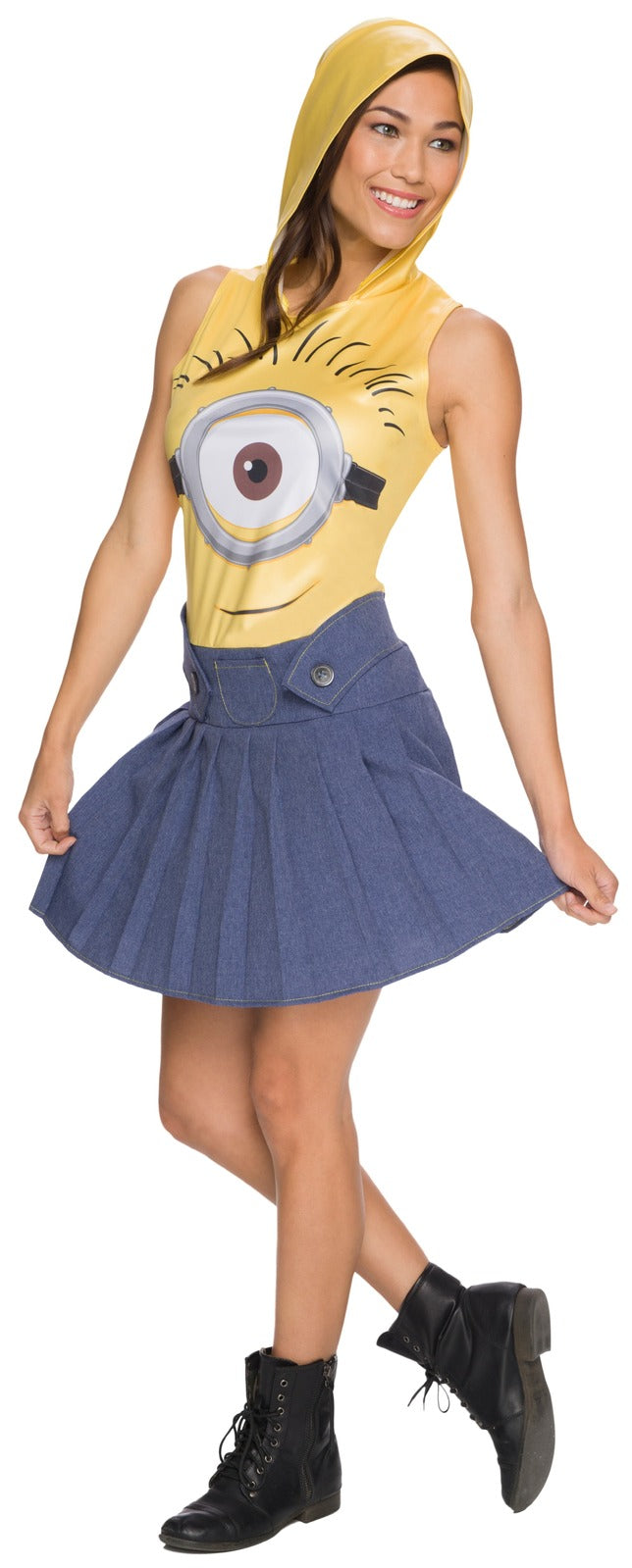 Minion Face Dress Womens Costume