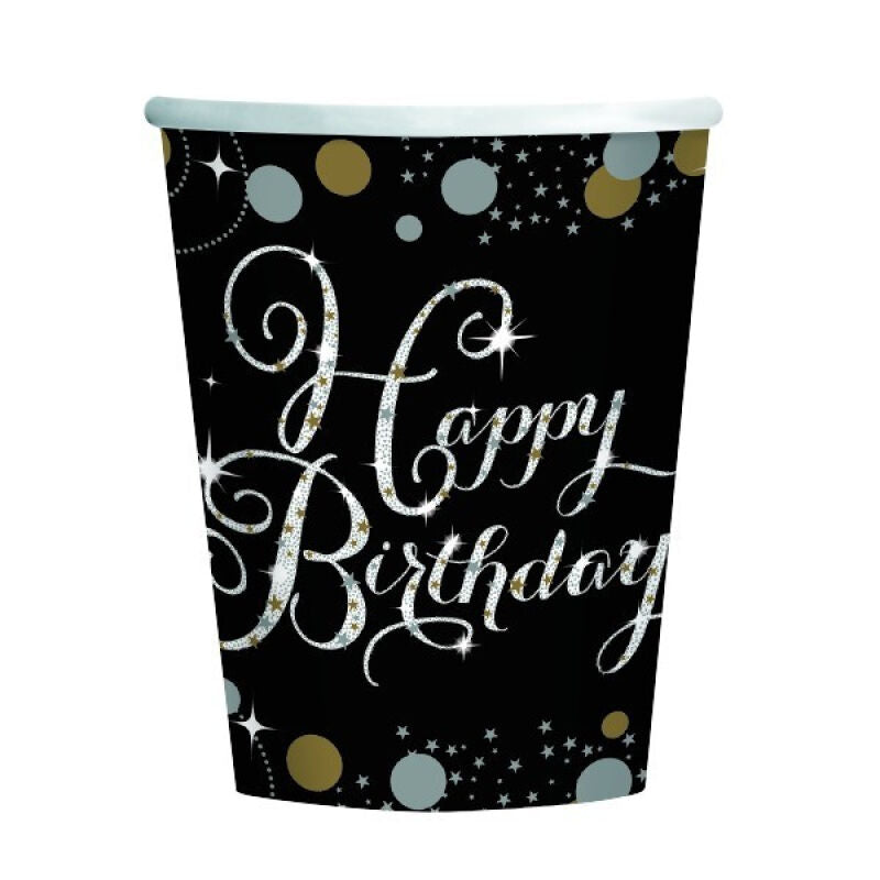 Sparkling Celebration Happy Birthday 266ml Cups - 8 Pk