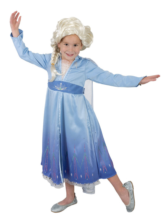Disney Frozen 2 Elsa Premium Kid's Costume plus Wig