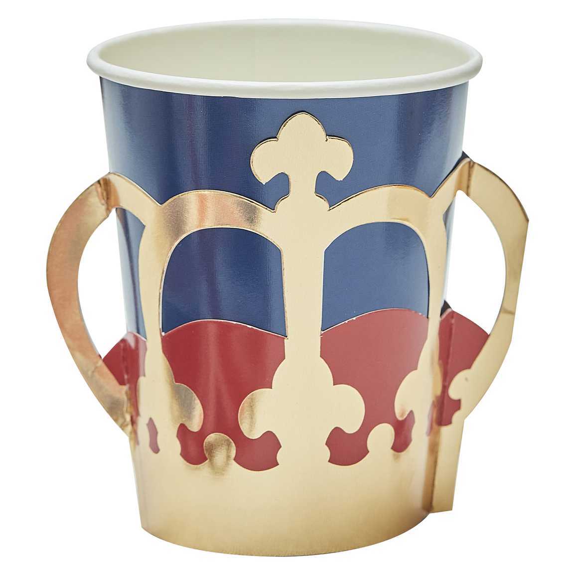 Coronation Party Union Jack Paper Cups - 8 Pk