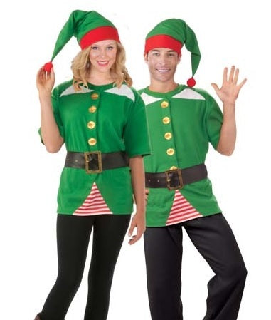 Jolly Christmas Elf Adult Costume Kit - One Size