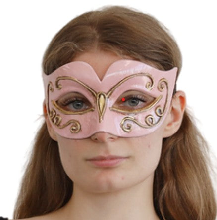 Elegant Dusky Pink Masquerade Eye Mask