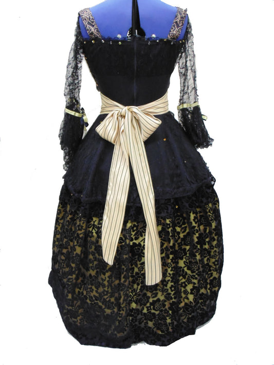Marie Antoinette - Black & Gold Hire Costume*