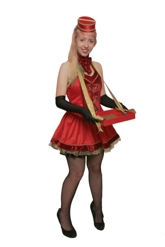 Cigarette Girl - Red Burlesque Hire Costume*