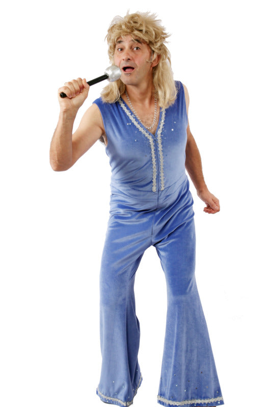Abba 1970s Disco Purple Jumpsuit Hire Costume*