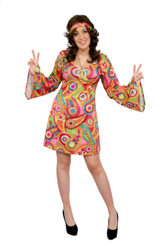 Go-Go Mini - Rainbow Paisley Hire Costume*