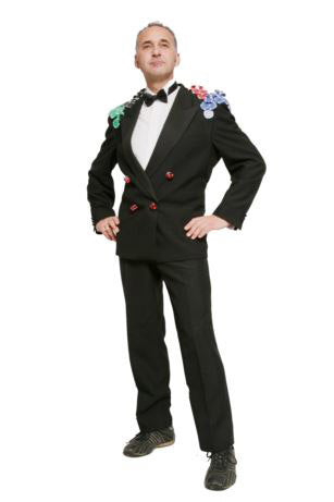 Card Dealer - Suit 1 Hire Costume*