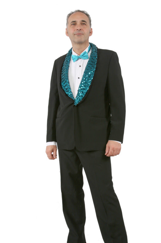 Sequin Lapel Tuxedo Hire Costume