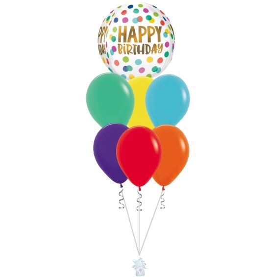 Happy Dots Orbz Luxury Birthday Bouquet