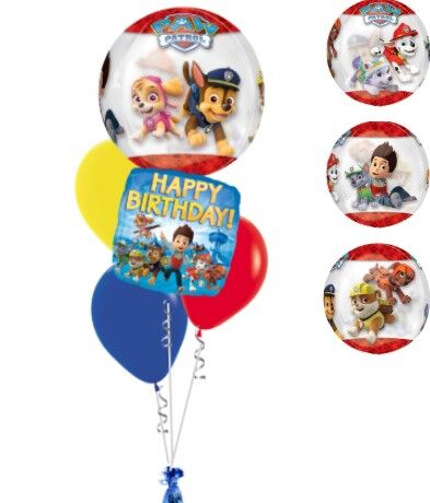 Paw Patrol Orbz Birthday Balloon Bouquet