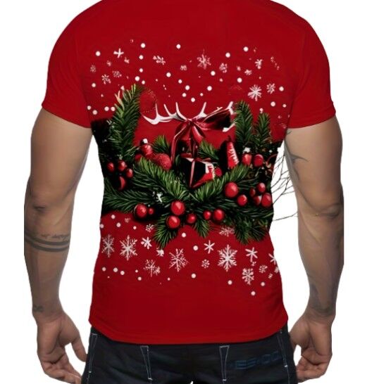 Tuxedo Print Novelty Christmas Adult T-Shirt