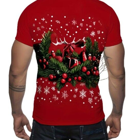 Tuxedo Print Novelty Christmas Adult T-Shirt