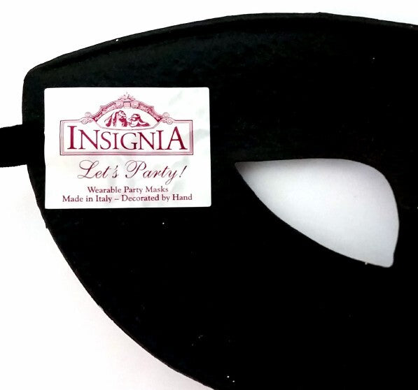 Zane Joker Black & Gold Deluxe Italian Masquerade Eye Mask