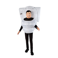 ONLINE ONLY:  Skibidi Toilet Inflatable Kid's Costume - One Size 8+ Yrs