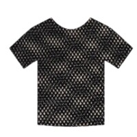 Unisex Black Fishnet Top