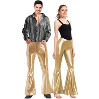 Adult Metallic Disco Flares - Gold