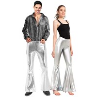 Adult Metallic Disco Flares - Silver