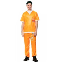 Orange Prisoner Adult Costume Costume