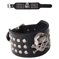 Punk Studded Wrist Band with Skull