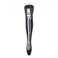 Stockings - Black & White Skeleton Print