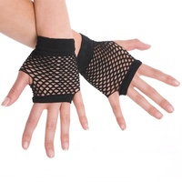 Fishnet Gloves - Short Fingerless Black