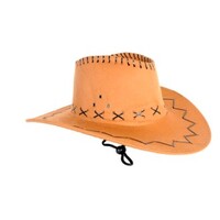 Cowboy Hat - Light Brown with Stitch Trim