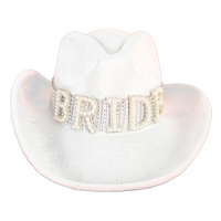 White Bride to Be Cowboy Hat