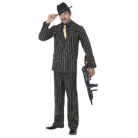Gold Pinstripe Gangster Adult Costume