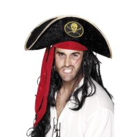 Pirate Hat - Black & Red