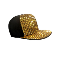 Gold Studded Rapper Hat