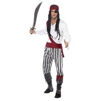 Pirate Adult Costume - Black & White