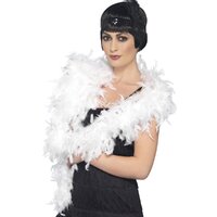 Deluxe 80g Feather Boa - White