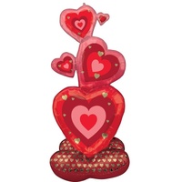 Airloonz Stacked Hearts - inflated