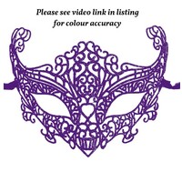 Purple Midnight Glitter Lace Masquerade Eye Mask