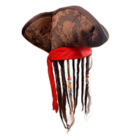 Caribbean Pirate Hat with Dreadlocks