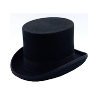 Classic Black Velvet Top Hat