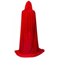 Red Velvet Adult Hooded Cape