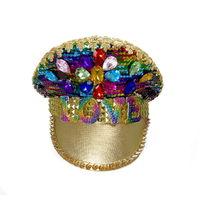 Rainbow Festival Love Cap with Crystals