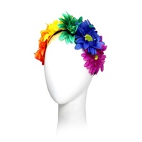 Luxe Rainbow Hippie Flower Headband