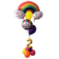 Rainbow Birthday Smiles with Number Base